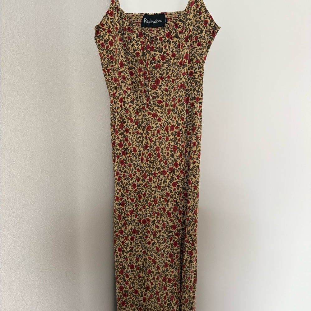Realisation Par Floral Midi Dress - Red and Green - Picture 2 of 6